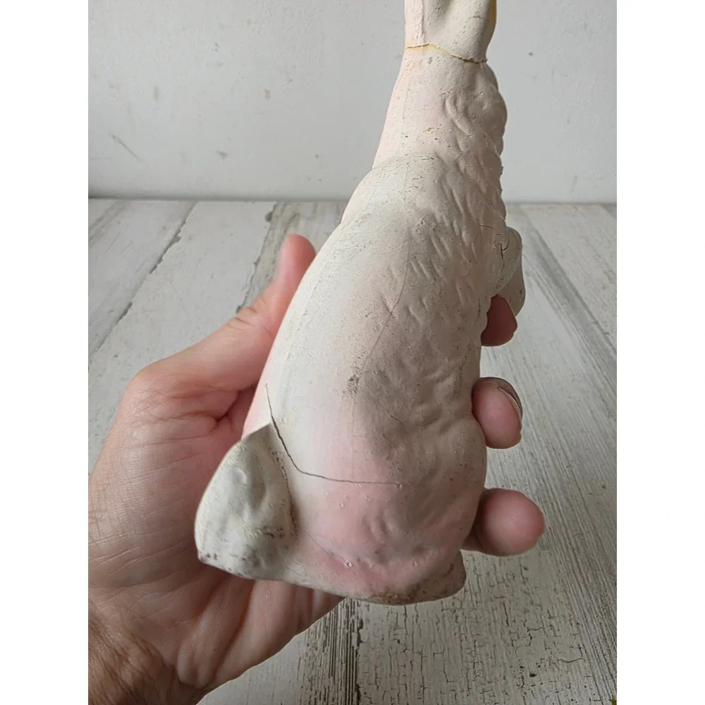 Antique Germany paper mache Easter AS IS bunny rabbit statue figurine decor